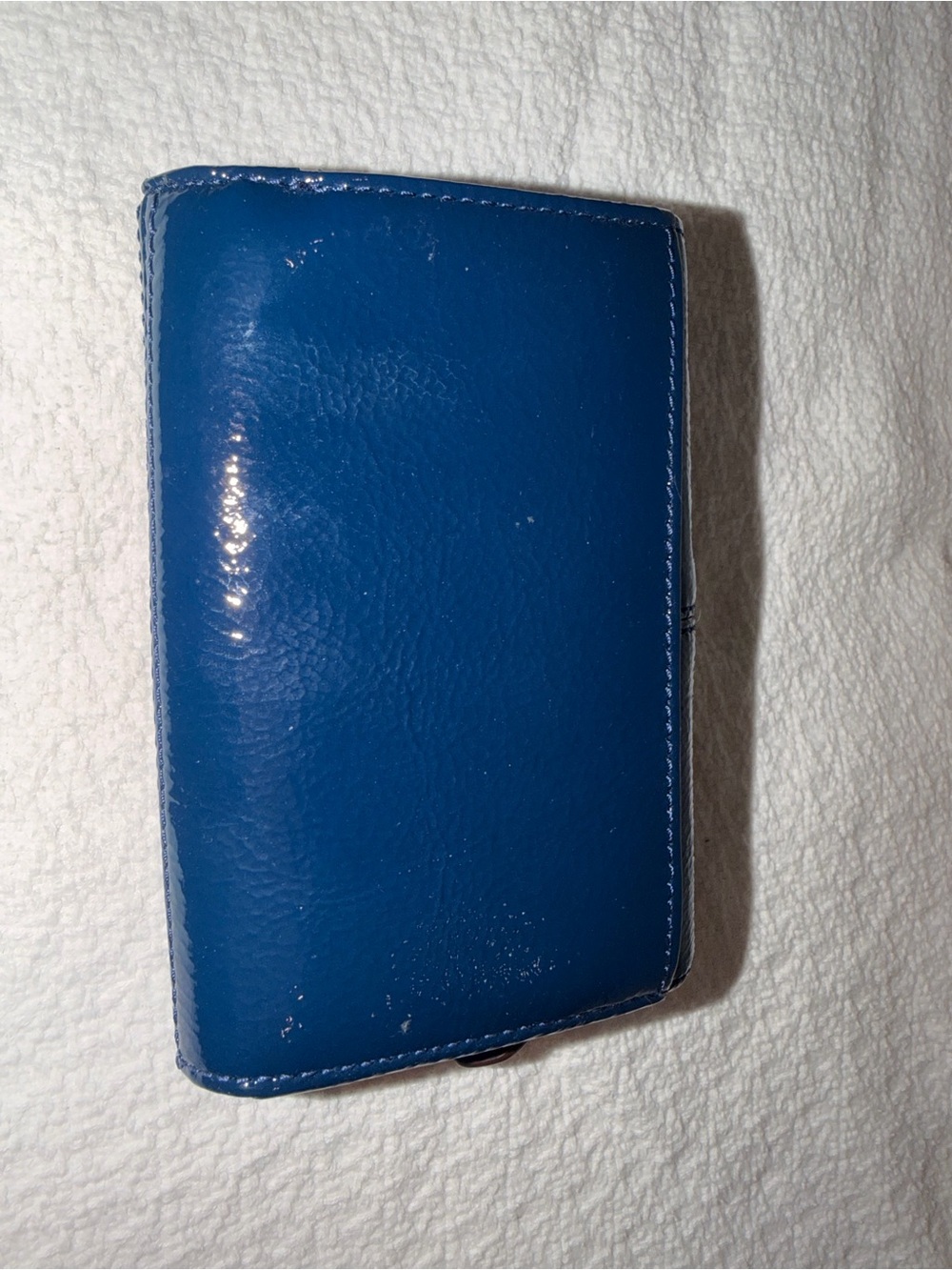 Coach Cobalt Blue Patent Satchel with Polished Hardware with Matching Wallet. - Picture 6 of 8